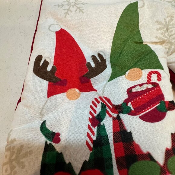 Gnome For The Holidays Cotton Oven Mitt 7" X 13" Christmas House Festive Kitchen - Picture 5 of 6